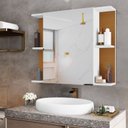 Ver imagem 1 de Armário Espelheira para Banheiro 1 Porta Nilo Rede Móveis