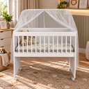 Ver imagem 2 de Mini Berço Moisés Multifuncional 100% MDF com Colchão Branco Ofertamo