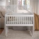 Ver imagem 2 de Mini Berço Moisés Multifuncional 100% Mdf com Colchão Branco Ofertamo