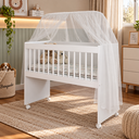 Ver imagem 1 de Mini Berço Moisés Multifuncional 100% MDF com Colchão Branco Ofertamo