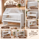 Ver imagem 4 de Mini Berço Moisés Multifuncional 100% MDF com Colchão Branco Ofertamo