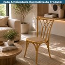 Ver imagem 4 de Cadeira Zaira Or Design em Estrutura Base Madeira Clara e Assento em Rattan Natural