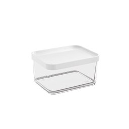 Pote Grande 1 Litro em Poliestireno 16,5 Cm Branco Clear Coza 20767/0007 - 2