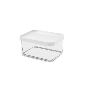 Pote Grande 1 Litro em Poliestireno 16,5 Cm Branco Clear Coza 20767/0007