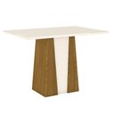 Ver imagem 4 de Mesa de Jantar Orus 120 Cm Tampo Reto Nature Off White com 4 Cadeiras Vita Linho – Henn