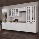 Ver imagem 1 de Cozinha Completa 6 Peças Modulada em MDF Bari Branco