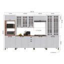 Ver imagem 3 de Cozinha Completa 6 Peças Modulada em MDF Bari Branco