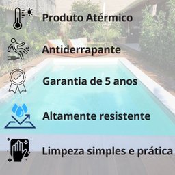 Borda Piscina Atérmica 50x25x1,5cm  Cinza Areia de Quartzo  KIT 12 un - 4