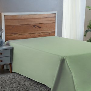Lençol King Size 100% Algodão Percal 300 Fios sem Elástico com Virol:verde Bebe