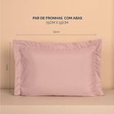Ver imagem 4 de Kit 2 Fronhas Slim com 3 Abas 50cm X 70cm Micropercal 200 Fios - Rose