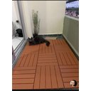 Ver imagem 4 de KIT 10 DECK PLASTICO ENCAIXE TEXTURA MADEIRA MODULAR 30 X 30cm