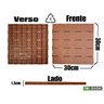 KIT 10 DECK PLASTICO ENCAIXE TEXTURA MADEIRA MODULAR 30 X 30cm - 2