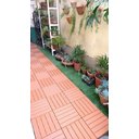 Ver imagem 5 de KIT 10 DECK PLASTICO ENCAIXE TEXTURA MADEIRA MODULAR 30 X 30cm