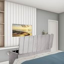 Ver imagem 1 de Calçadeira Baú Recamier King 190CM Alanis Suede Cinza Claro - D A DECOR