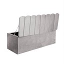 Ver imagem 2 de Calçadeira Baú Recamier King 190CM Alanis Suede Cinza Claro - D A DECOR