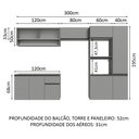Ver imagem 4 de Armário de Cozinha Completa 300cm Suspenso Nice Madesa 06