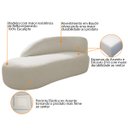 Ver imagem 4 de Kit Divã Luna 185cm Lado Esquerdo e 02 Poltronas Base de Ferro Dourado Bouclé