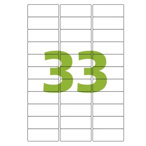 Etiqueta Inkjet Laser A4 Branca 25,4 X 63,5mm 100 Fls Ca4356