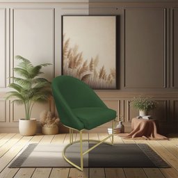 Kit 02 Cadeiras Poltrona de Jantar Bela Suede Base Metálica Industrial Dourado - Pallazio - 2