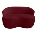 Ver imagem 3 de Namoradeira Decorativa Beatriz Orgânica Suede Marsala