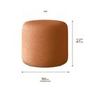 Ver imagem 2 de Puff Orgânico Ello Design Sofisticado em Tecido Bouclé Italiano Terracota