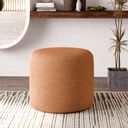 Ver imagem 1 de Puff Orgânico Ello Design Sofisticado em Tecido Bouclé Italiano Terracota