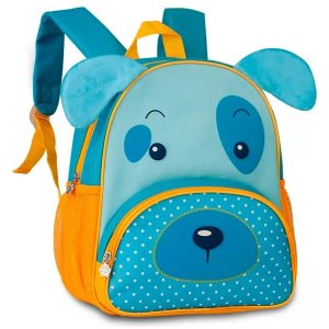 Mochila Infantil Escolar Clio Pet's com Alça Animais Cachorro Gato Pato Pinguim Tubarão Unicórnio Mo