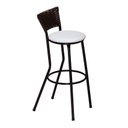 Ver imagem 1 de Banco Americano Alta Bar Bistro de Junco Fibra Sintetica:branco/chocolate Mesclado