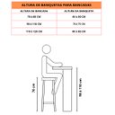 Ver imagem 4 de Banco Americano Alta Bar Bistro de Junco Fibra Sintetica:branco/chocolate Mesclado