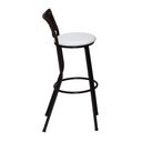 Ver imagem 3 de Banco Americano Alta Bar Bistro de Junco Fibra Sintetica:branco/chocolate Mesclado