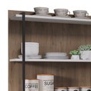 Ver imagem 5 de Prateleira Industrial Cozinha Tripla com Painel Flora M24 Branco/freijó - Mpozenato