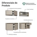 Ver imagem 4 de Armário de Cozinha Completa 240 Cm Suspenso Nice Madesa 04 Crema
