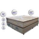 Ver imagem 2 de Cama Box King Colchão Pillow In + Box 193x203x72 Molas Ensacadas Cama inBox Duo Linem Bege