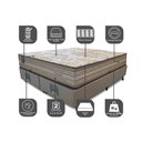 Ver imagem 3 de Cama Box King Colchão Pillow In + Box 193x203x72 Molas Ensacadas Cama inBox Duo Linem Bege