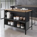 Ver imagem 4 de Mesa Bancada Gourmet Ilha Industrial Glenda Mel/grafite Z54 - Mpozenato