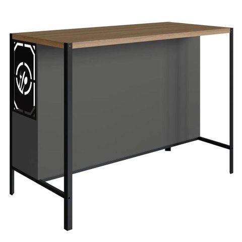 Mesa Bancada Gourmet Ilha Industrial Glenda Mel/grafite Z54 - Mpozenato