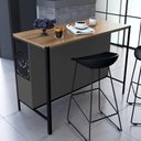 Ver imagem 5 de Mesa Bancada Gourmet Ilha Industrial Glenda Mel/grafite Z54 - Mpozenato