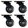 Kit 4 Rodinhas Giratória Refoçada 3 Polegadas Black com Rolamento Anti Risco 400kg 75mm P/ Móveis - 7