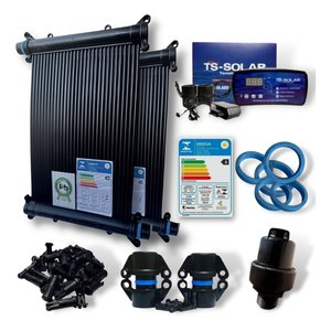 Kit Aquecedor Solar Piscinas - 11 Placas Coletoras 3 metros - 10 m² / 14.000 Litros