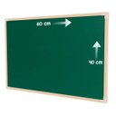 Ver imagem 1 de Lousa Quadro Escolar Verde 60x40 cm Moldura Madeira - Souza