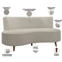 Ver imagem 4 de Sofá Chaise Living 2 Lugares 135cm para Sala Istambul K01 Bouclê Bege - Lyam Decor