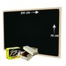 Lousa Quadro Escolar Preto 100x70cm com Giz e Apagador - Stalo - 2