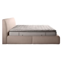 Cama com Cabeceira Pagani Queen Base no Chão Bouclê Bege G92 - Gran Belo - 6