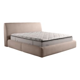 Cama com Cabeceira Pagani Queen Base no Chão Bouclê Bege G92 - Gran Belo - 5