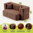 Ver imagem 2 de Sofá Cama Nômade 1,88m Xpand Tech Tecido Velourê Marrom Cama Inbox