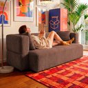 Ver imagem 6 de Sofá Cama Nômade 1,88m Xpand Tech Tecido Velourê Marrom Cama Inbox