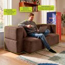 Ver imagem 5 de Sofá Cama Nômade 1,88m Xpand Tech Tecido Velourê Marrom Cama Inbox