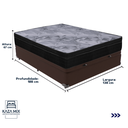 Ver imagem 3 de Cama Box Baú e Colchão Airtech Pampa Molas Ensacadas Casal Ortobom: Marrom