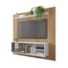 Painel Ripado Para TV Bordeaux Buriti Branco - 5