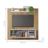 Painel Ripado Para TV Bordeaux Buriti Branco - 4